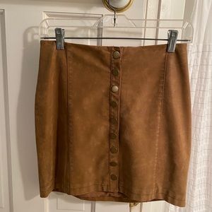 Free People Faux Leather Skirt